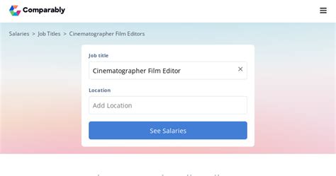 cinematographer salary|cinematographer salary in long beach.